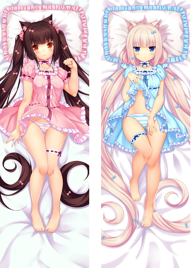 Nekopara Chocolat&amp;Vanilla Anime Dakimakura Pillow Cover image 0