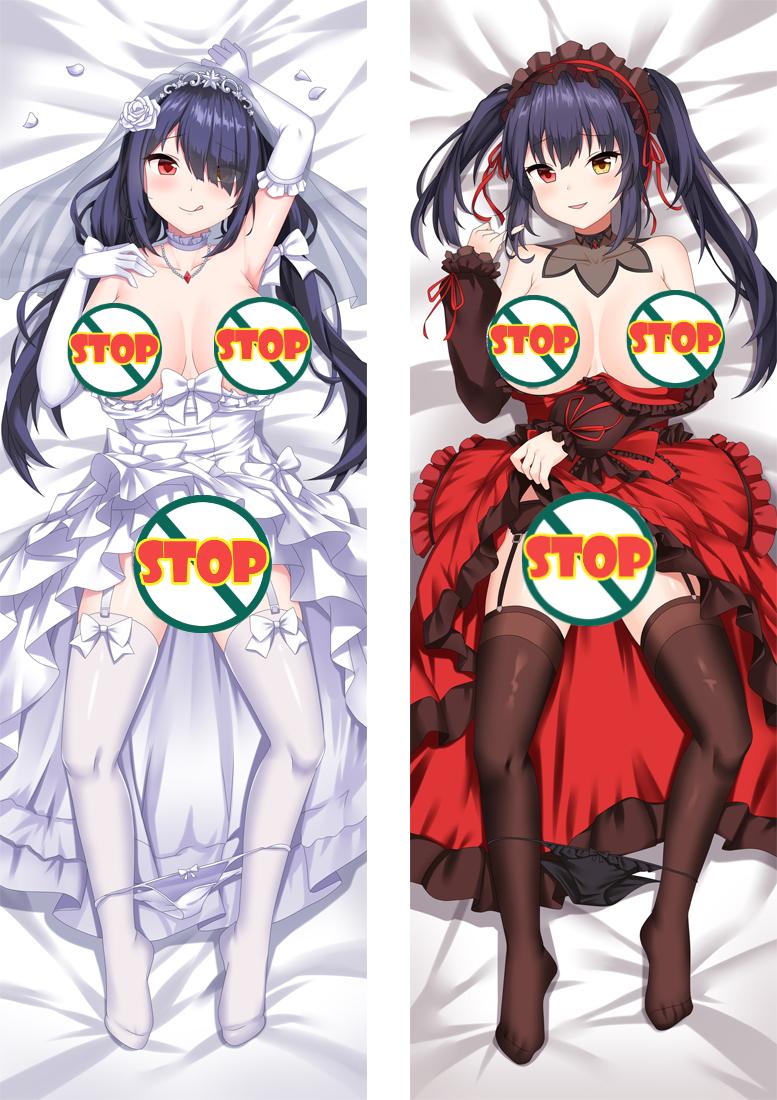 Date A Live Tokisaki Kurumi Apart Legs With a Hole Sex Body Pillow Case image 0