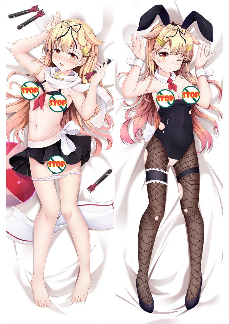 Kantai Collection YÅ«dachi Apart Legs With a Hole Sex Body Pillow Case image 0