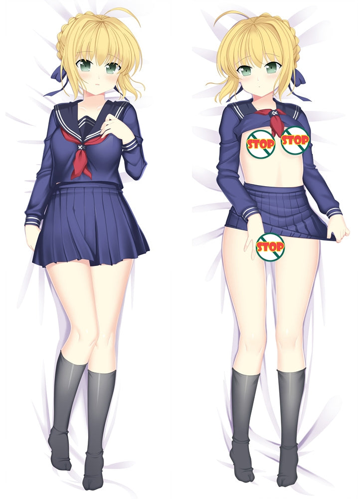 Fate/Stay Night Zero Dakimakura Saber Anime Girl Hugging Body Pillow Cover Case image 0