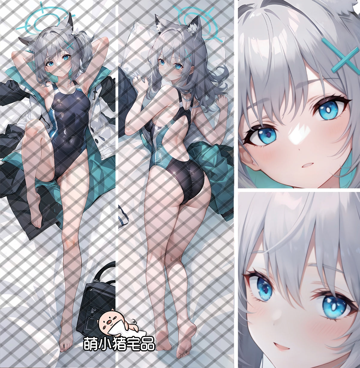 Blue Archive SunaÅkami Shiroko Anime Dakimakura Pillow Cover image 0