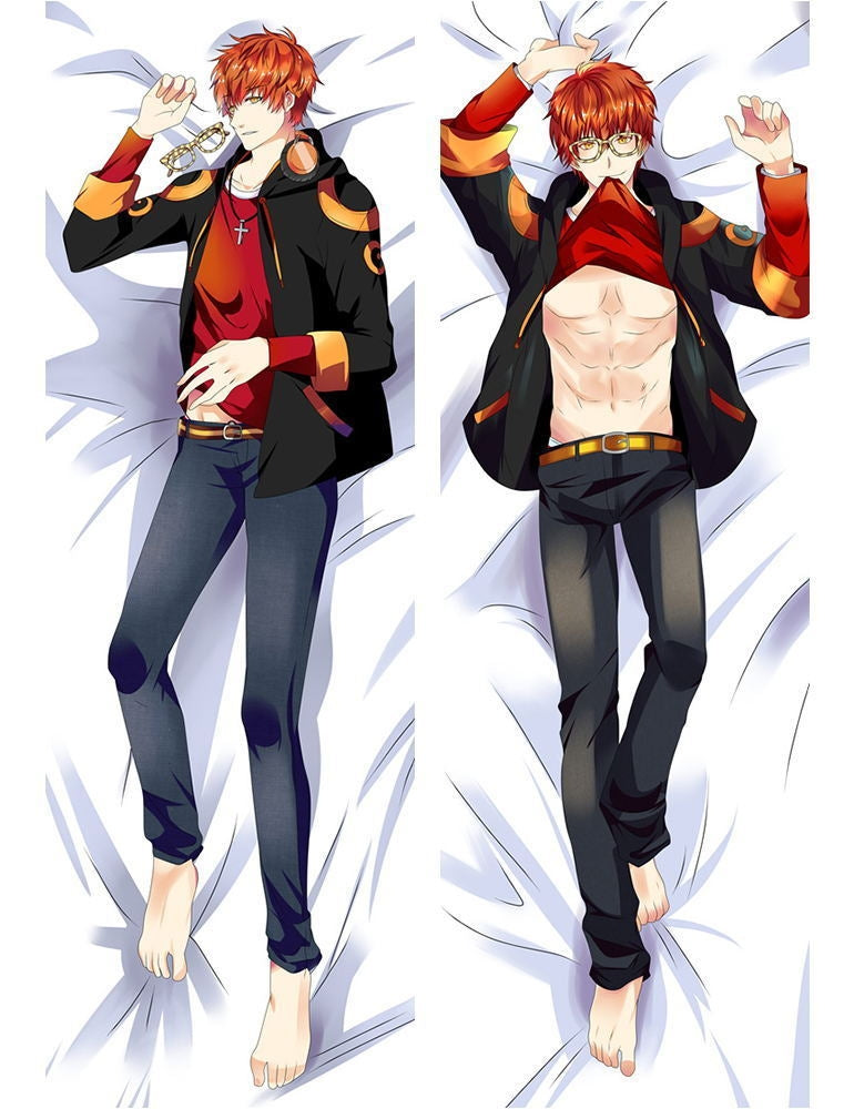 Mystic Messenger Saeyoung Luciel Choi Defender of Justice 707 Anime Dakimakura Pillow Cover image 0