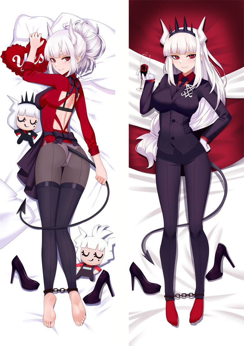 Helltaker Lucifer Anime Dakimakura Body Pillow Cover image 0