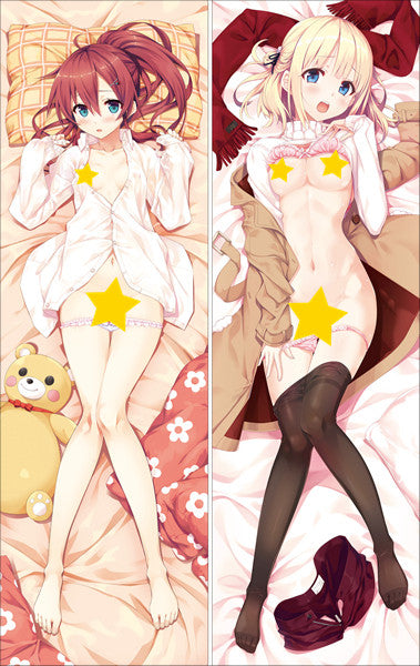 Maitetsu Ueda Himehime and Hinai Paulette cura Anime Dakimakura Pillow Cover image 0