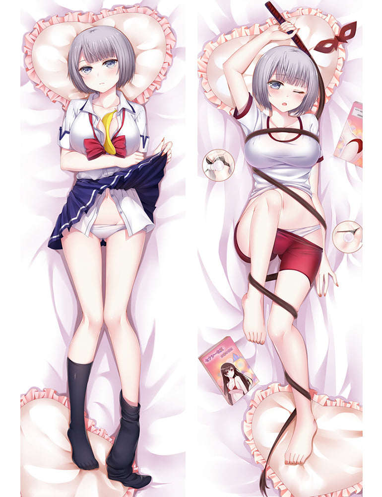 Boku no Kanojo ga Majime Sugiru Shojo Bitch na Ken Akiho KÅsaka Anime Dakimakura Pillow Cover image 0