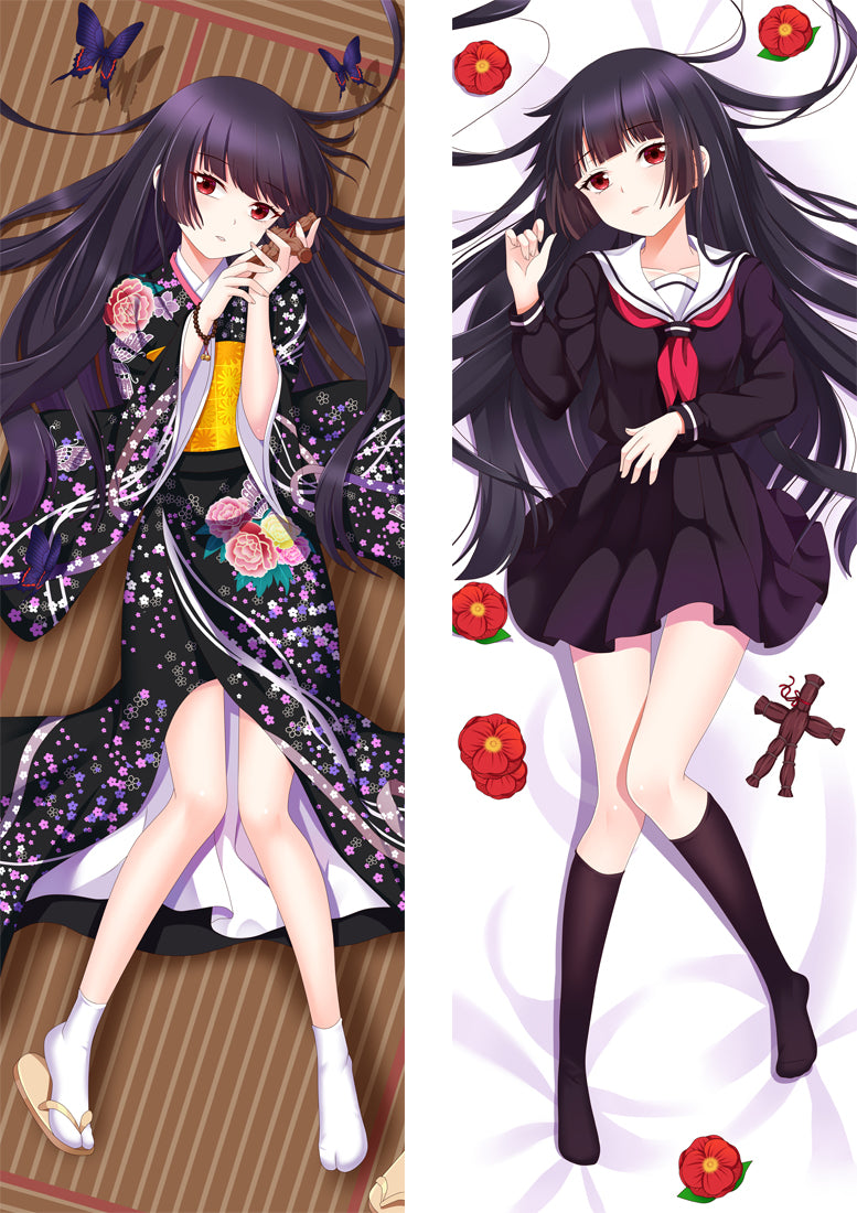 Hell Girl Ai Enma Anime Dakimakura Pillow Cover image 0