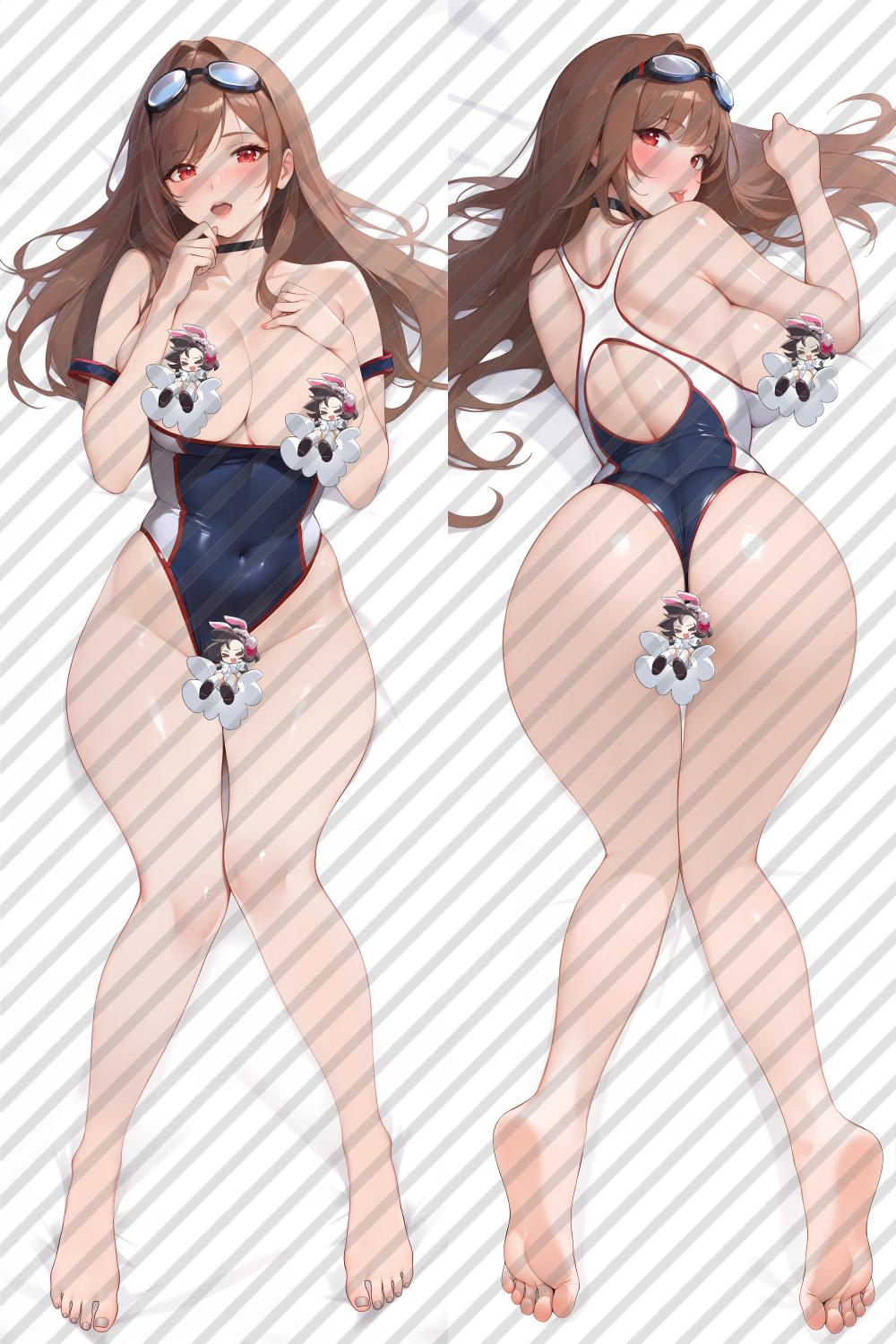 Goddess of Victory: Nikke Rapi with Double Sides Zipper to make love Anime Dakimakura Pillow Case image 0