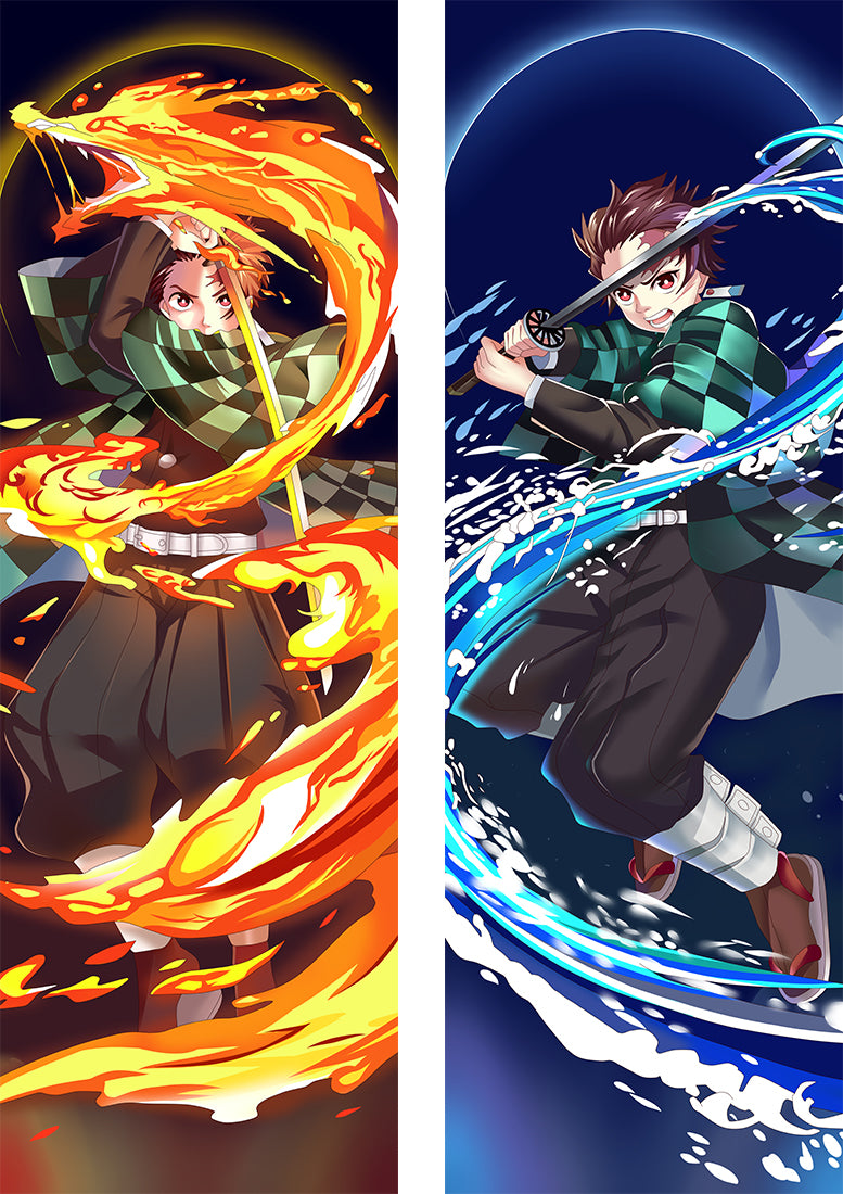 Demon Slayer: Kimetsu no Yaiba Kamado Tanjirou Anime Dakimakura Pillow Cover image 0