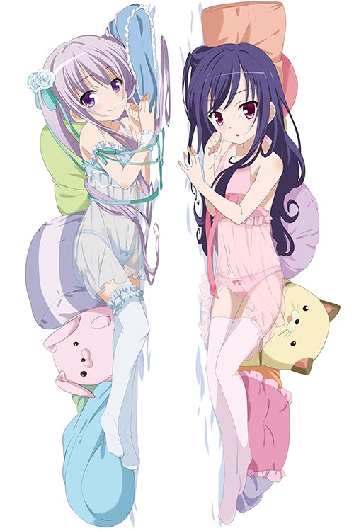 Angel's 3Piece! Jun Goto &amp; Nozomi Momijidani Anime Dakimakura Pillow Cover image 0
