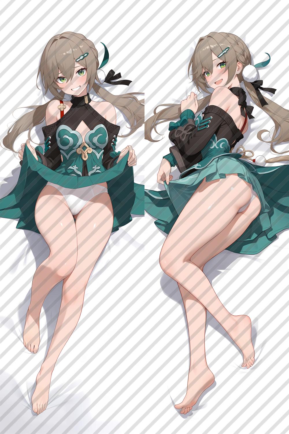 Honkai: Star Rail Qingque Anime Dakimakura Sexy Body Pillow Cover image 0