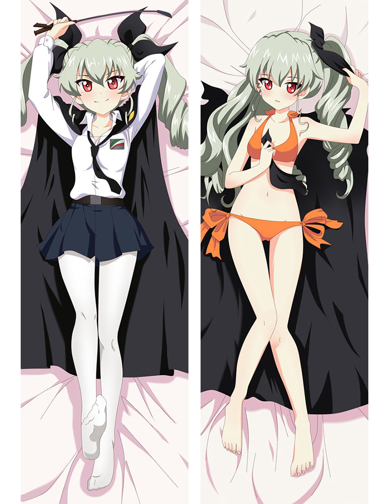 Girls und Panzer Anchovy Anime Dakimakura Pillow Case image 0