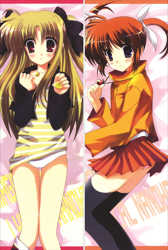 Magical Girl Lyrical Nanoha Fate Testarossa Anime Dakimakura Pillow Cover image 0