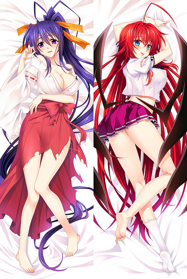 High School DxD Akeno Himejima &amp; Rias Gremory Anime Dakimakura Body Pillow Cover image 0