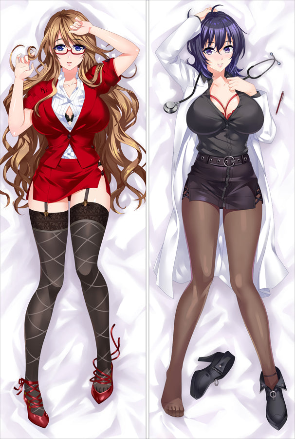 Erotic love sister Mr. sensei Ayaka &amp; Rika Anime Dakimakura Pillow Cover image 0