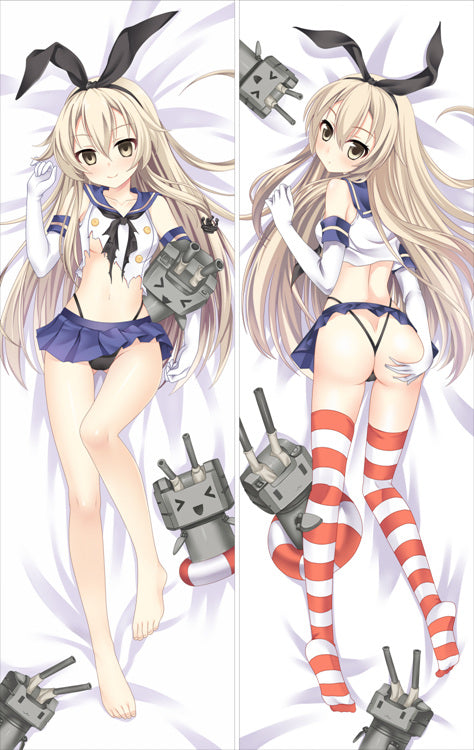 Kantai Collection Destroyer Shimakaze Anime Dakimakura Body Pillow Cover image 0