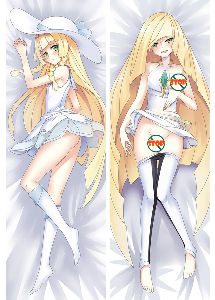Pokemon Lillie Anime Dakimakura Body Pillow Cover image 0