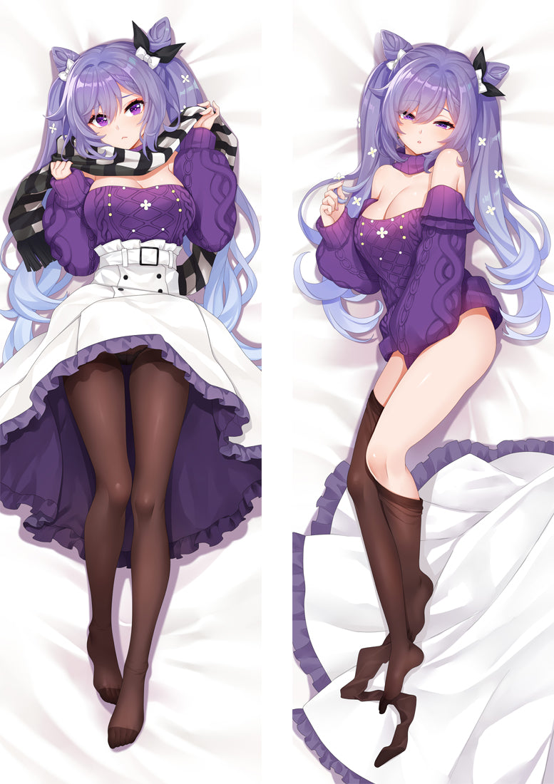 Genshin Impact Keqing Anime Dakimakura Body Pillow Cover image 0