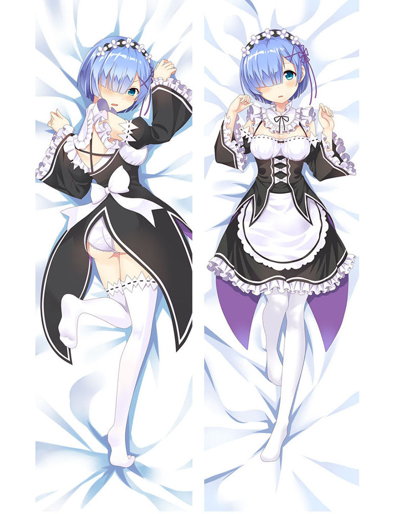 Re:Zero Dakimakura Rem Anime Girl Hugging Body Pillow Case Cover image 0