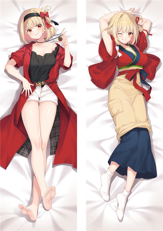 Lycoris Recoil Nishikigi Chisato Anime Hugging Dakimakura Body Pillow Cover image 0