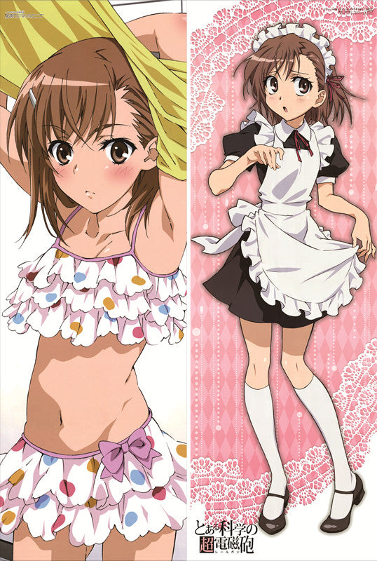A Certain Scientific Railgun Mikoto Misaka Anime Dakimakura Body Pillow Case image 0