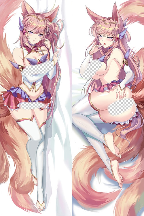 League of Legends Ahri the Nine-Tailed Fox Anime Dakimakura Naked Pillow Cover image 0