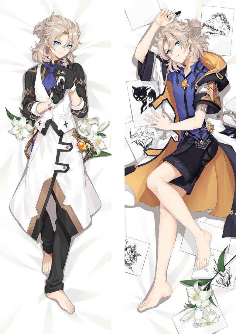 Genshin Impact ALBEDO Anime Dakimakura Body Pillow Cover image 0