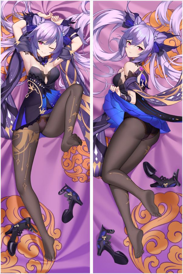 Genshin Impact Keqing Anime Dakimakura Girl Body Pillow Cover image 0