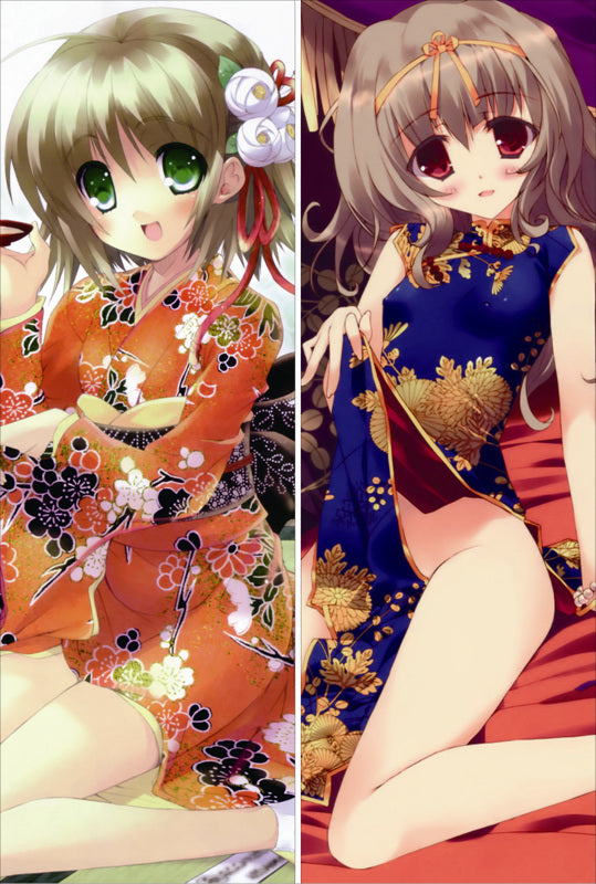 After happiness and extra hearts Hattori Aya Anime Dakimakura Waifu Pillow Case image 0
