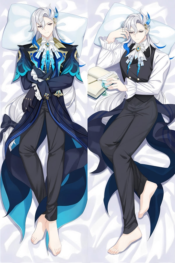 Genshin Impact Neuvillette Anime Dakimakura Body Pillow Cover image 0