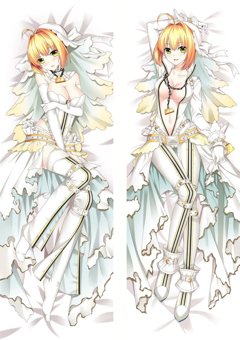 Fate Grand Order Altria Pendragon Saber Dakimakura Body Pillow Cover image 0