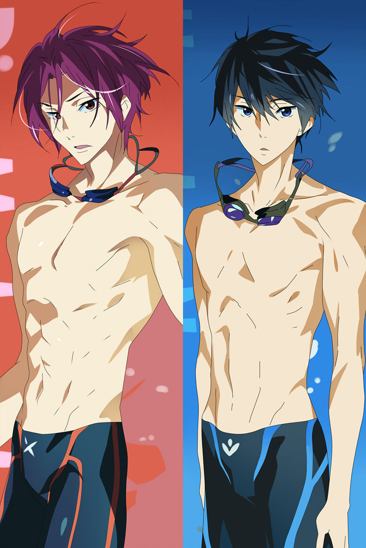 Free! Rin Matsuoka Haruka Nanase Anime Dakimakura Pillow Cover image 0