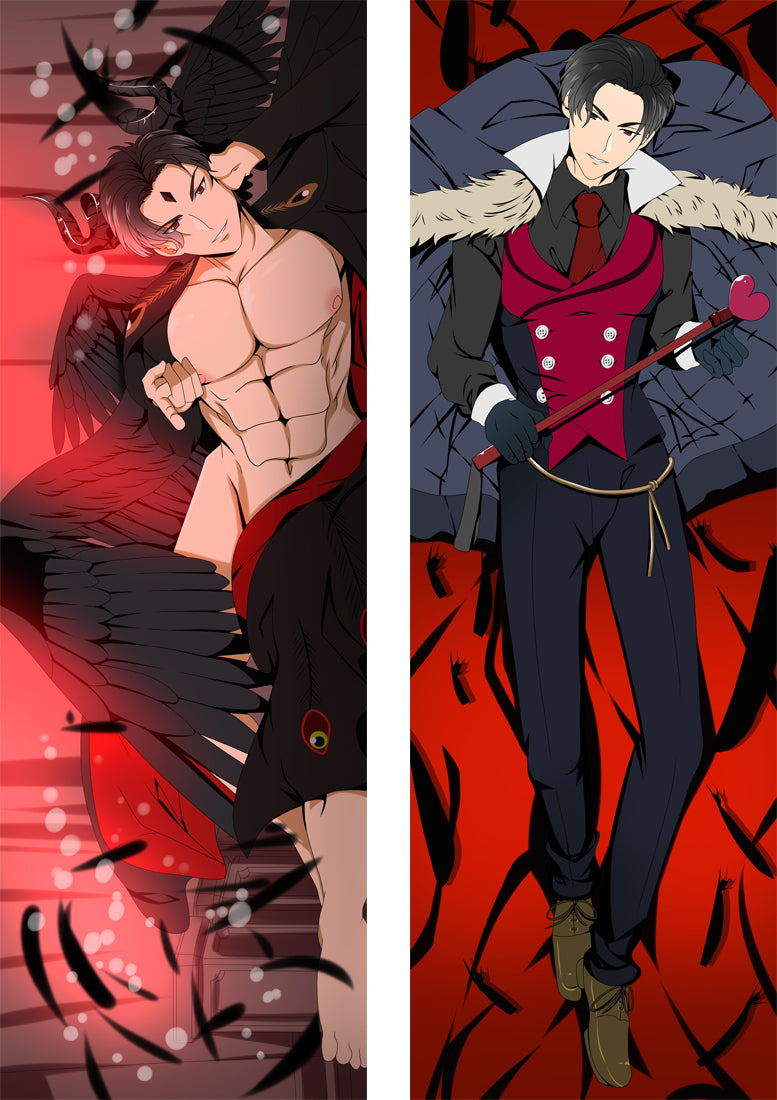 Obey Me! Lucifer Anime Dakimakura Body Pillow Cover image 0
