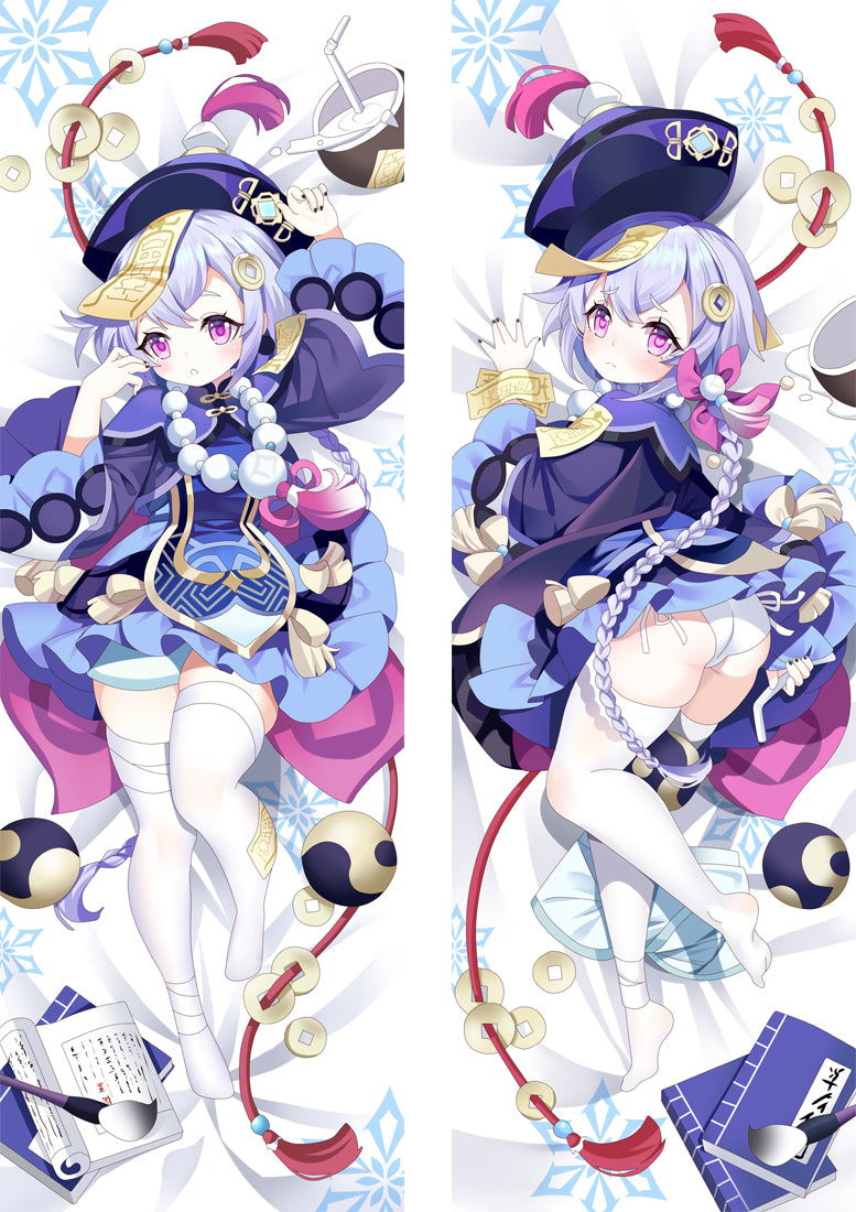 Genshin Impact QiQi Anime Dakimakura Body Pillow Cover image 0