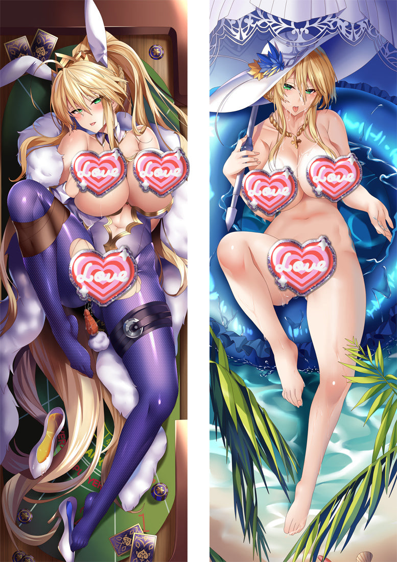 Fate Grand Order FGO Altria Pendragon Lancer with Double Sides Zipper to make love Anime Dakimakura Pillow Case image 0