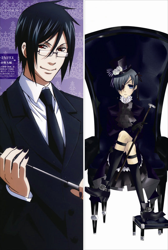 Black Butler Sebastian Michaelis Anime Dakimakura Anime Dakimakura Body Pillow Case image 0