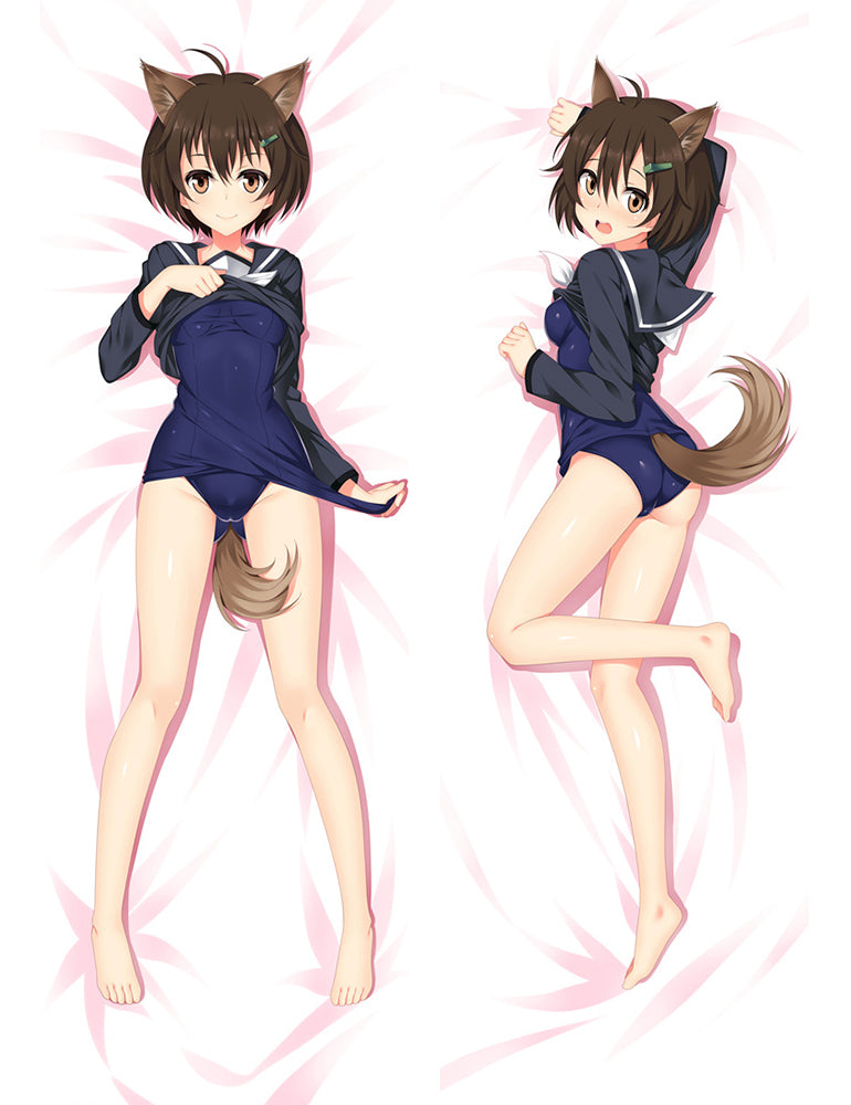 Strike Witches Karibuchi Hikari Anime Dakimakura Pillow Cover image 0