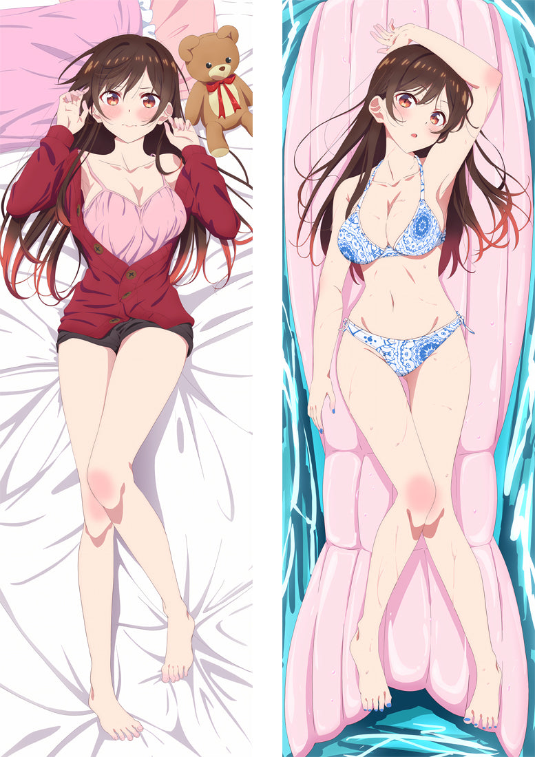 Kanojo, Okarishimasu Mizuhara Chizuru Anime Dakimakura Girl Body Pillow Cover image 0