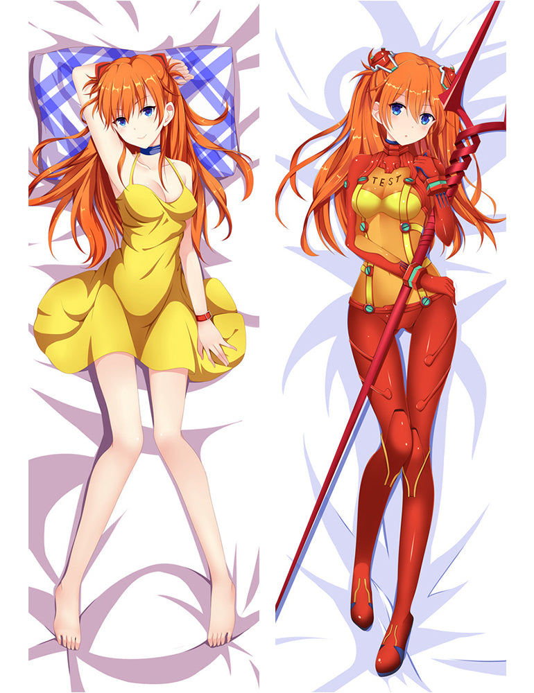 Neon Genesis Evangelion EVA Asuka Langley Soryu Anime Dakimakura Pillow Cover image 0
