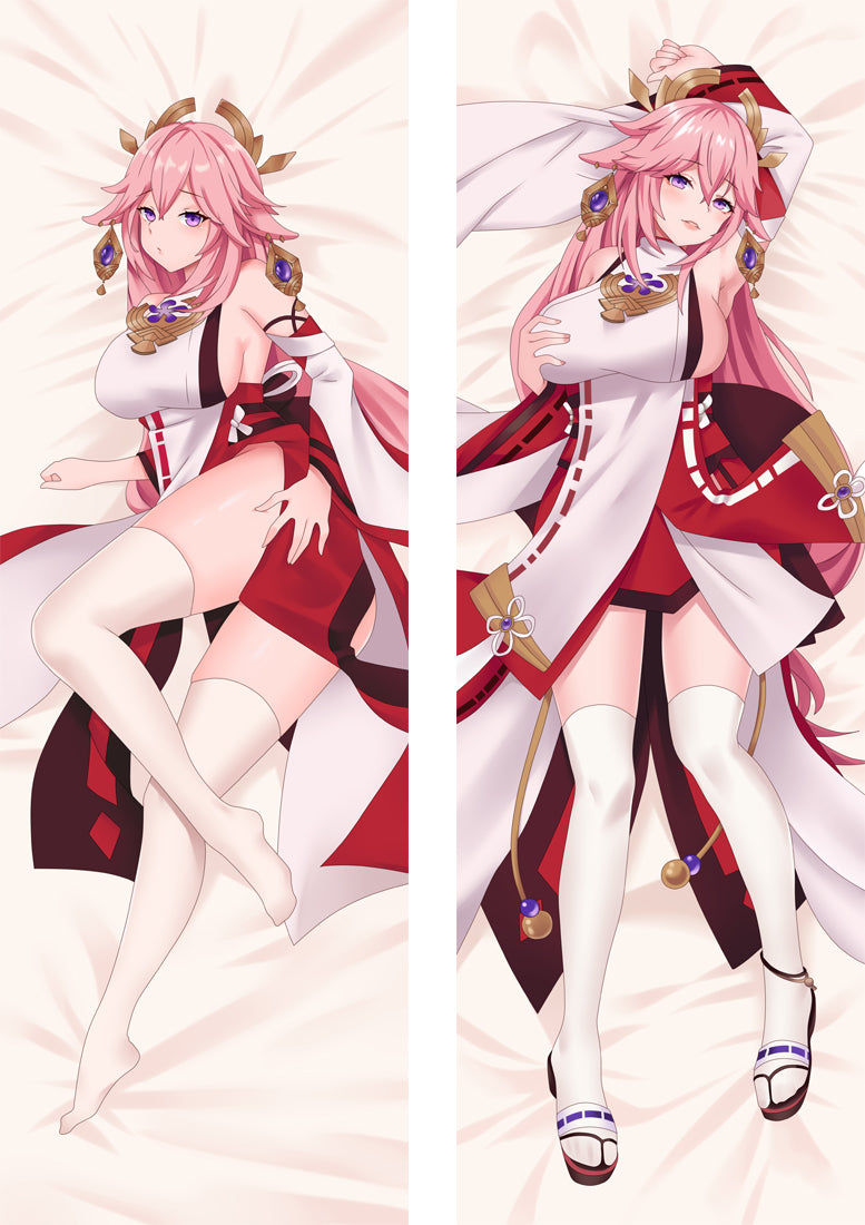 Genshin Impact Yae Miko Anime Dakimakura Body Pillow Cover image 0