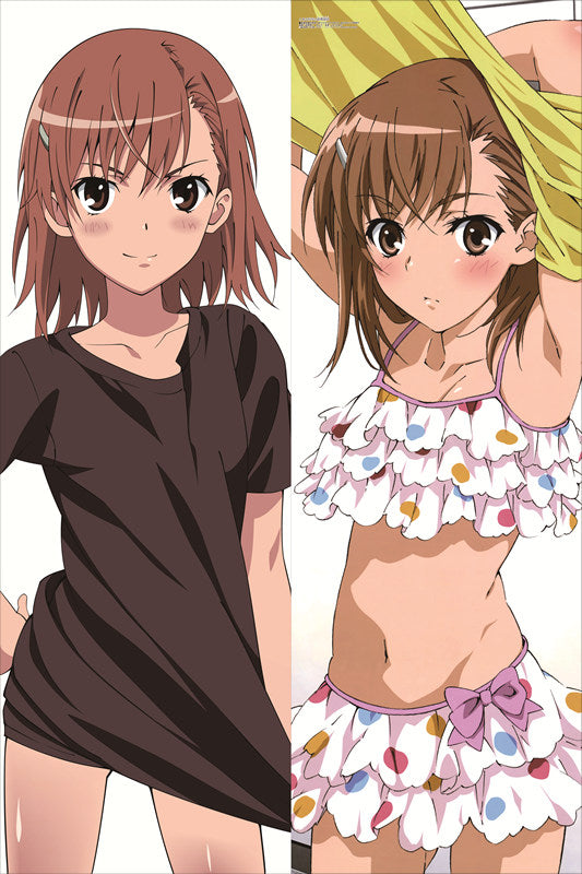 A Certain Scientific Railgun Mikoto Misaka Anime Dakimakura Body Pillow Case image 0