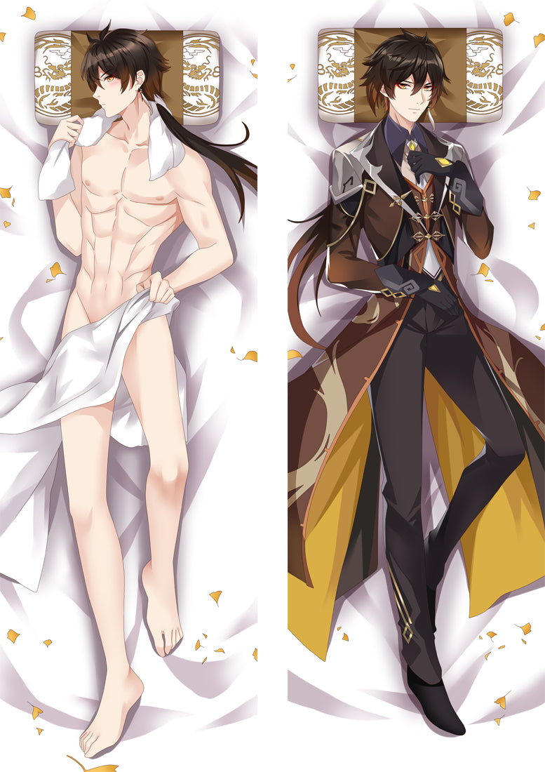 Genshin Impact ZhongLi Anime Dakimakura Body Pillow Cover image 0
