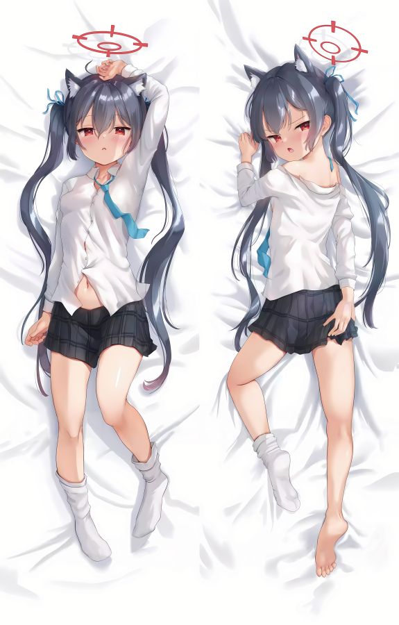 Blue Archive Kuromi Serika Anime Dakimakura Body Pillow Cover image 0