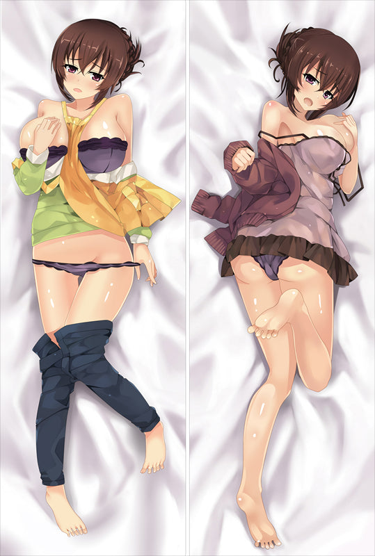 Galgame Jitaku Keibiin Shoko Katsuki with Double Sides Zipper to make love Anime Dakimakura Pillow Case image 0