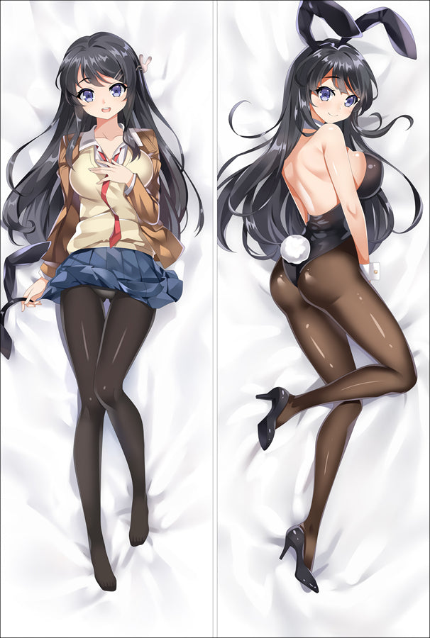 Seishun Buta Yaro Series Sakurajima Mai Anime Dakimakura Pillow Cover image 0
