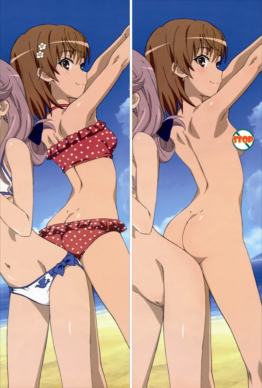 A Certain Scientific Railgun Mikoto Misaka Anime Dakimakura Body Pillow Cover image 0