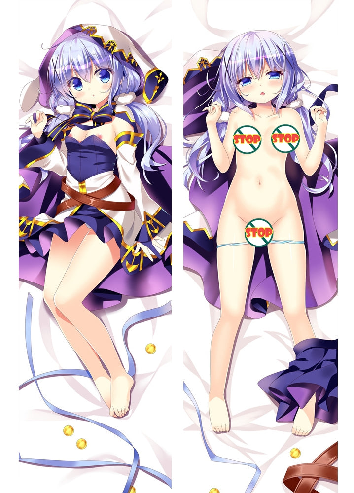 Anime Is the Order a Rabbit? Kafuu Chino Pillow Case Cover Otaku Dakimakura image 0
