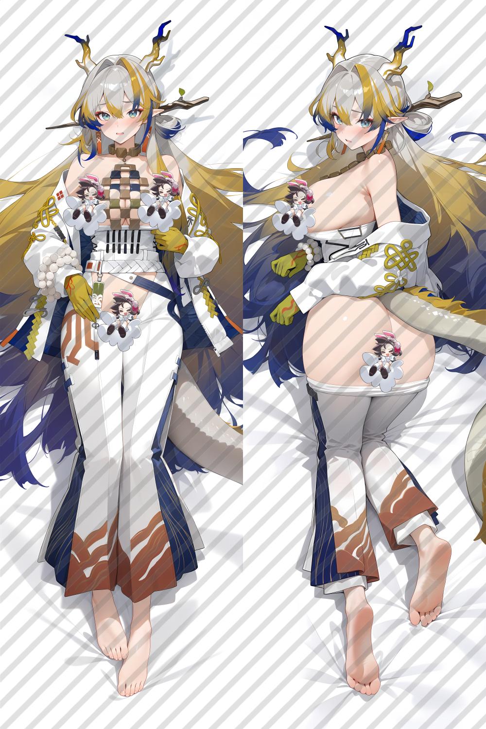 Arknights Shu with Double Sides Zipper to make love Anime Dakimakura Pillow Case image 0