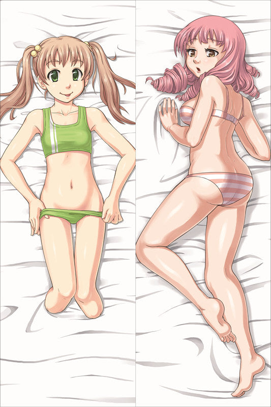 Katawa Shoujo Barazaki Emi + Mikado Shiina Anime Dakimakura Japanese Pillow Cover image 0