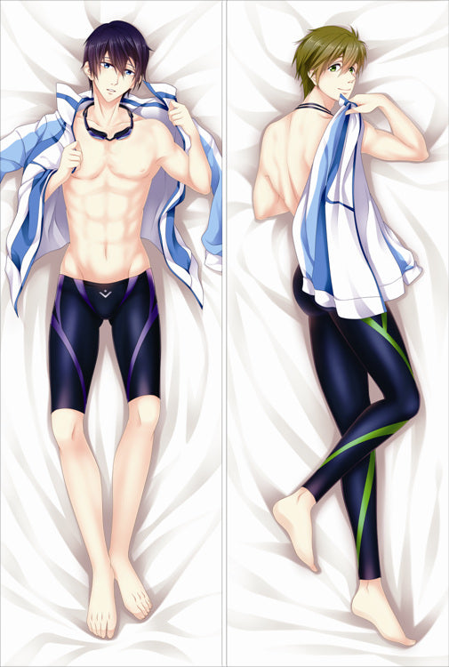 Free! Iwatobi Swim Club Haruka Nanase + Makoto Tachibana Anime Dakimakura Pillow Cover image 0