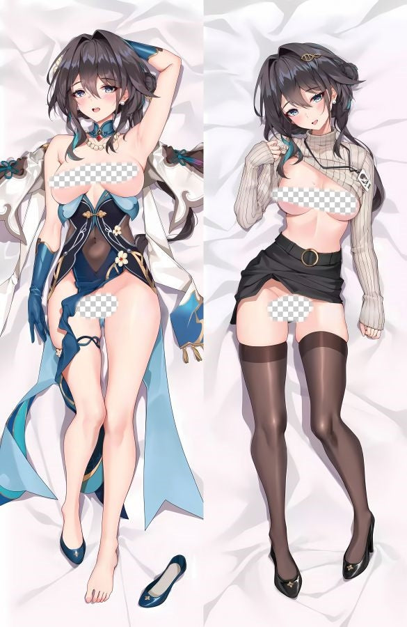 Honkai: Star Rail Ruan Mei Anime Dakimakura Necked Body Pillow Cover image 0